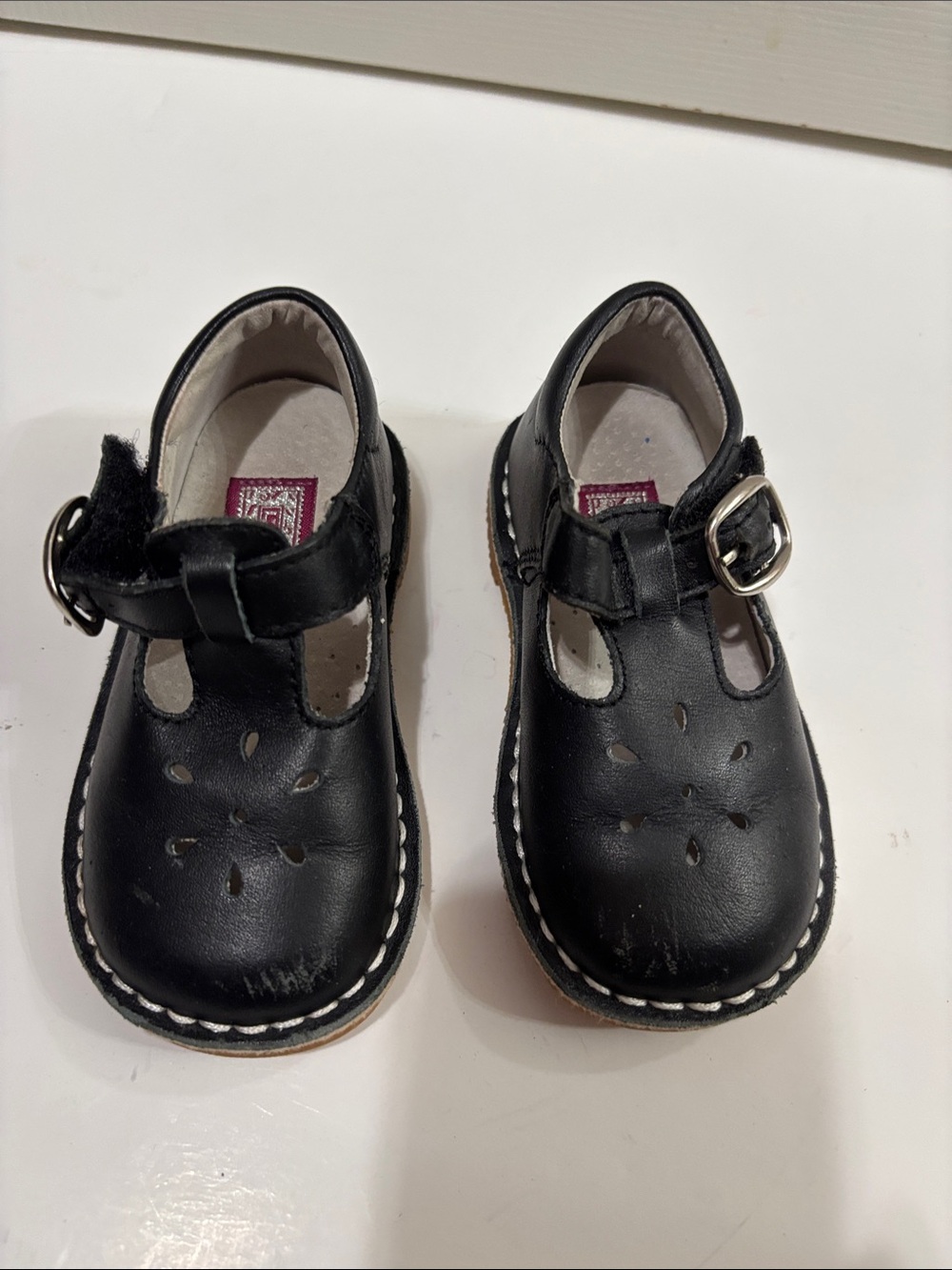 L'Amour Black Mary Jane Kids Dress Shoes with Buckle
